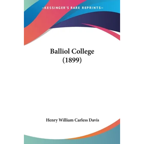 Balliol College (1899) - Paperback