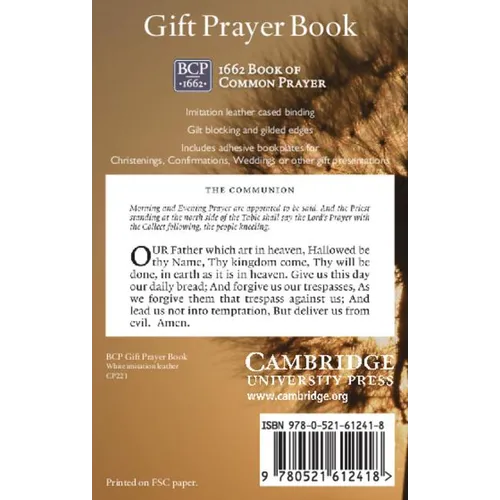 Book of Common Prayer, Gift Edition, White Cp221 601b White - Hardcover