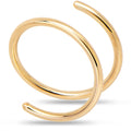 Double Hoop Nose 14k Yellow Gold Filled Spiral Nose Ring 20G 8mm Left