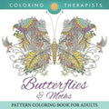 Butterflies & Moths Pattern Coloring Book For Adults - Paperback