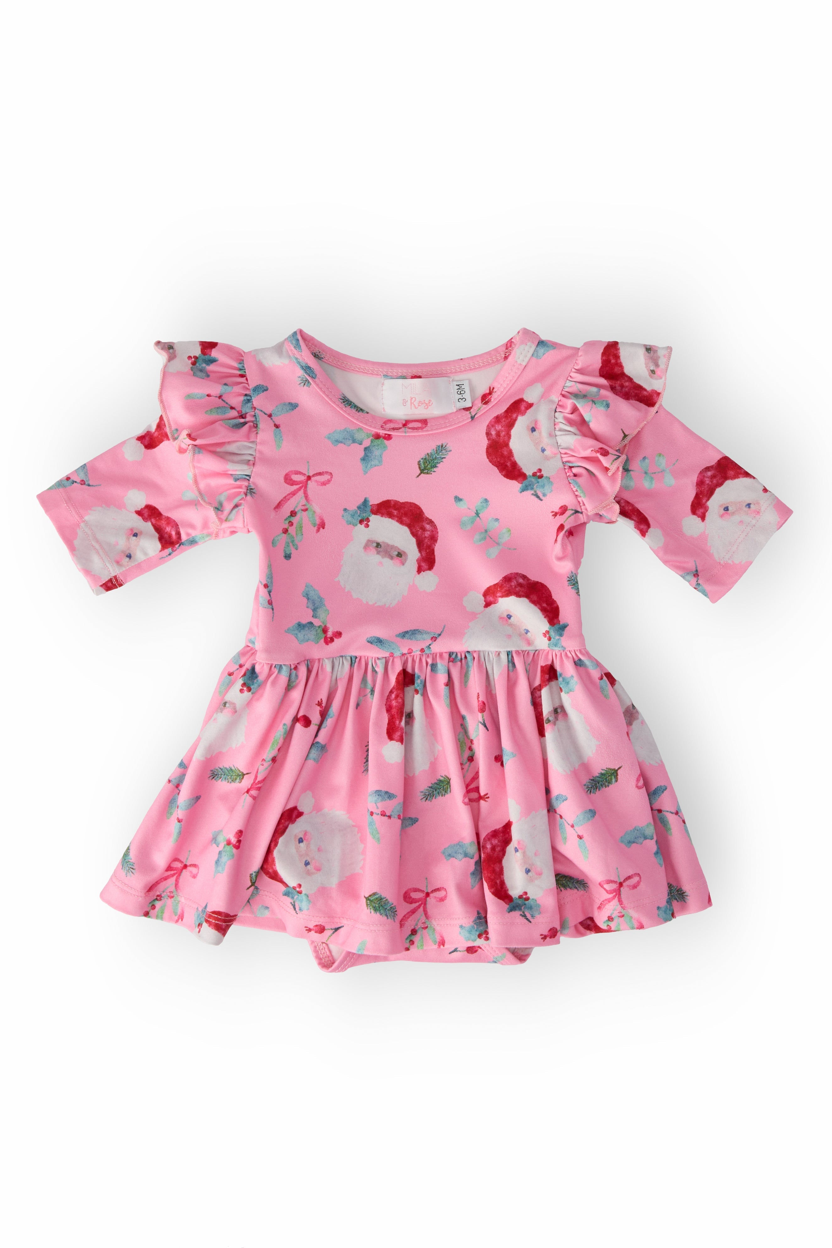 Jolly Old Saint Nick Twirl Flutter Bodysuit