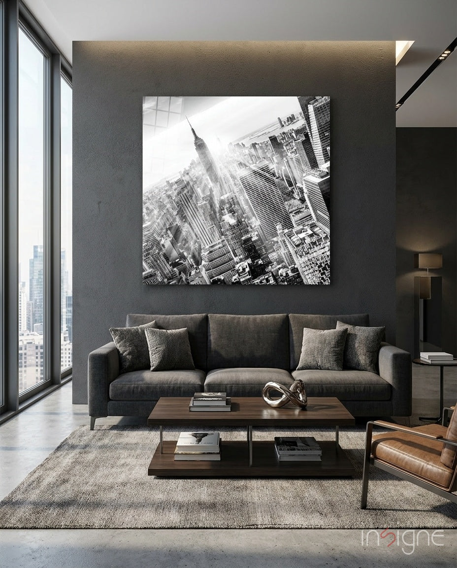 New York Glass Wall Art