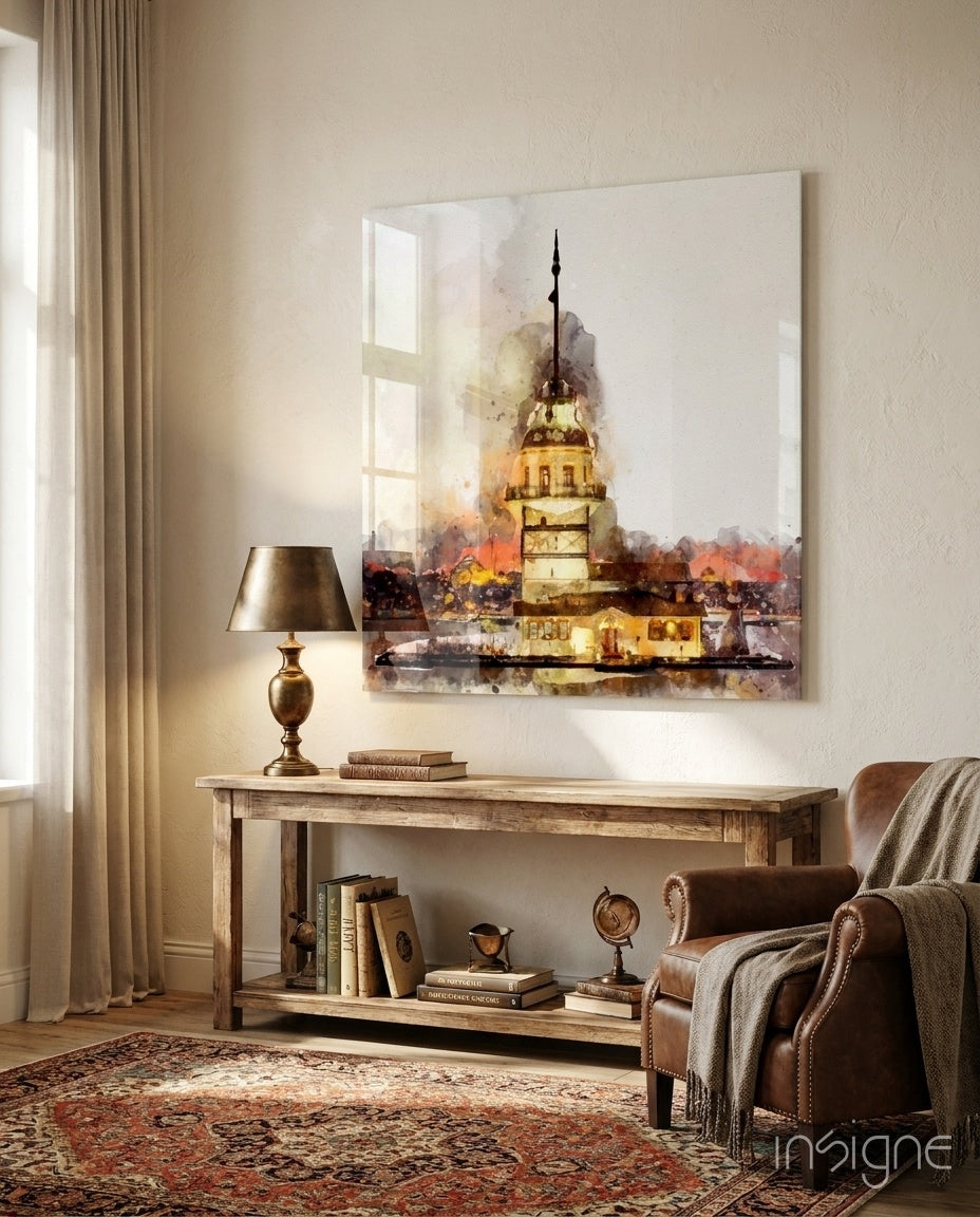 Maiden's Tower Glass Wall Art