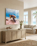 Sea Turtle Glass Wall Art