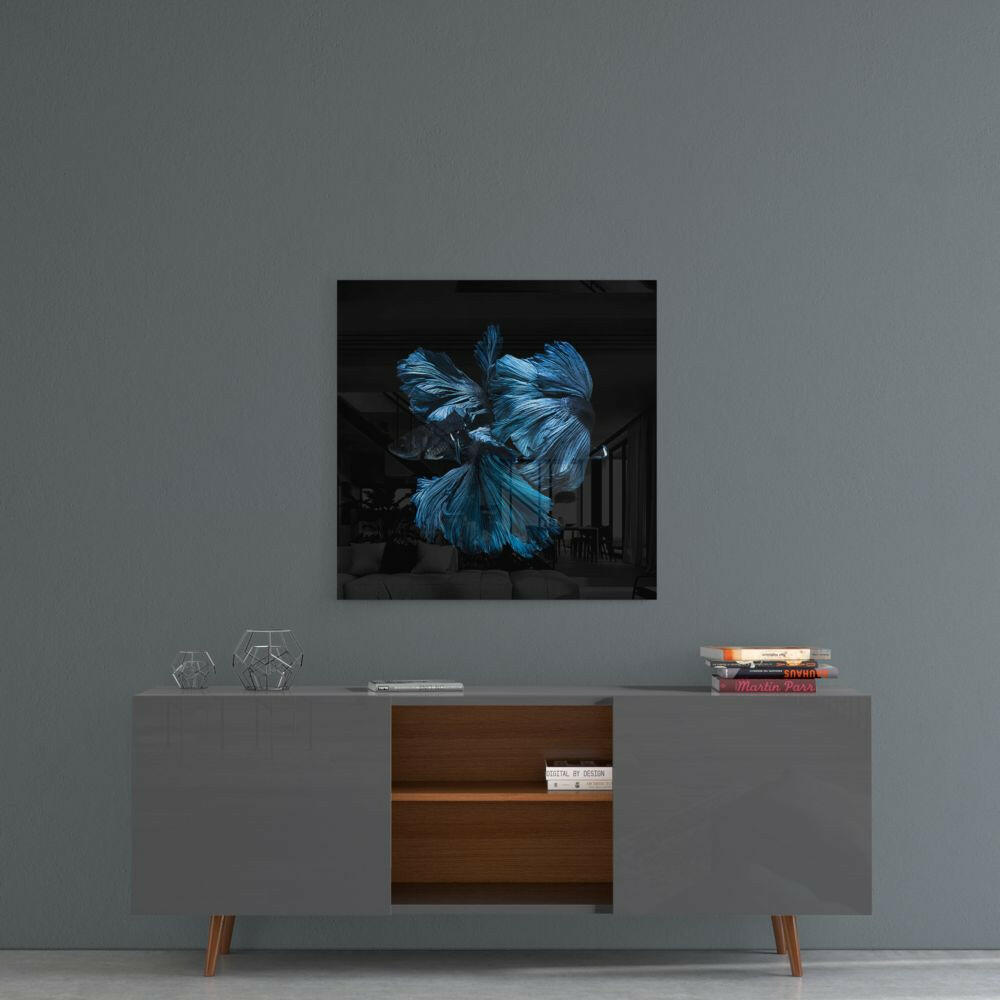 Betta Fish Glass Wall Art