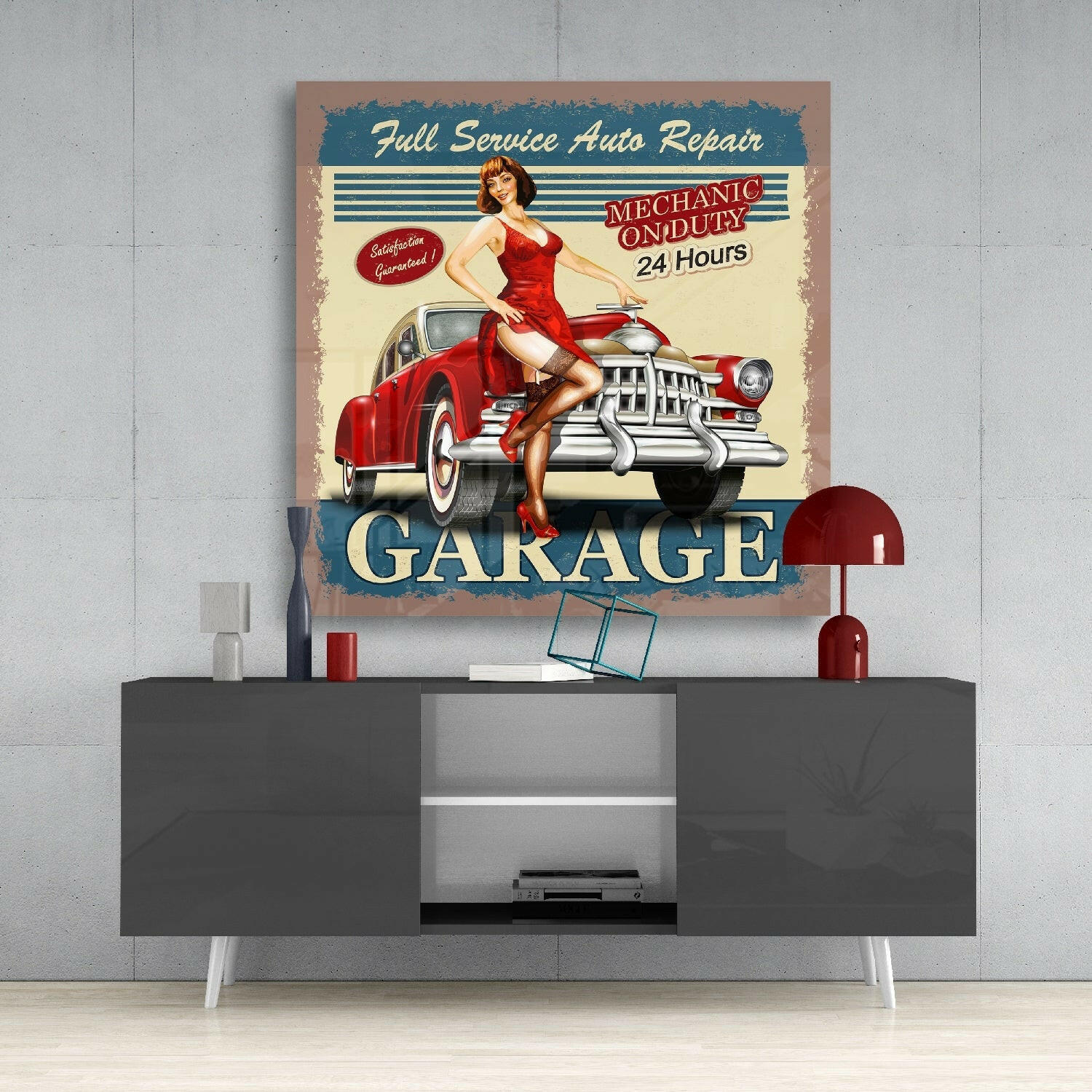 Retro Glass Wall Art