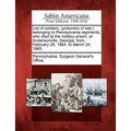List of Soldiers, (Prisoners of War, ) Belonging to Pennsylvania Regiments, Who Died at the Military Prison, at Andersonville, Georgia, from February - Paperback