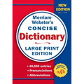 Merriam-Webster's Concise Dictionary: Large Print Edition - Paperback