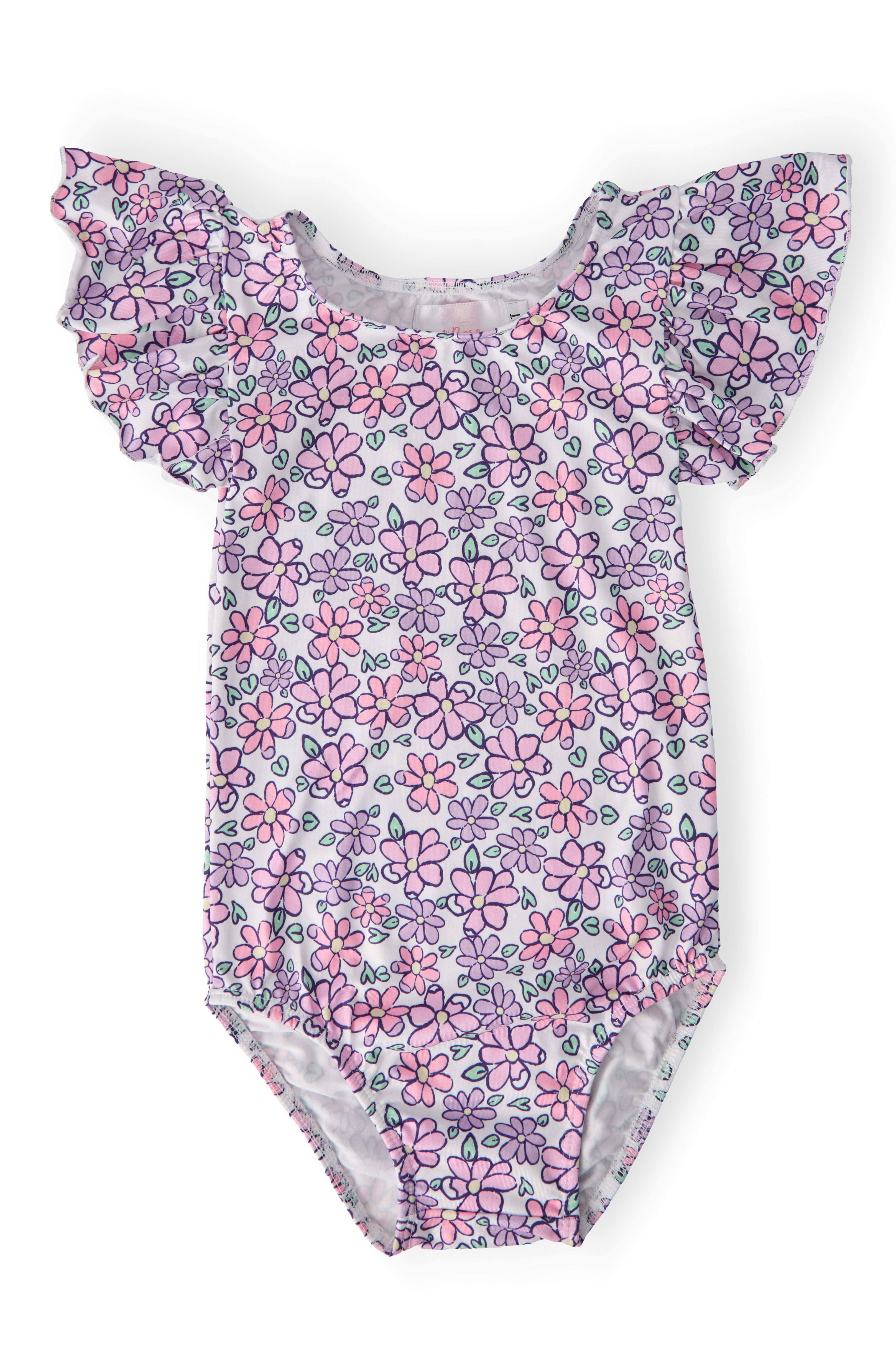 Lovely Lavender S/S Flutter Sleeve Leotard