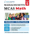 MCAS Test Prep: 5th Grade Math Practice Workbook and Full-length Online Assessments: Next Generation Massachusetts Comprehensive Assessment System Stu - Paperback