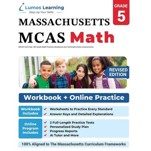 MCAS Test Prep: 5th Grade Math Practice Workbook and Full-length Online Assessments: Next Generation Massachusetts Comprehensive Assessment System Stu - Paperback