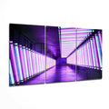Purple Corridor Glass Wall Art