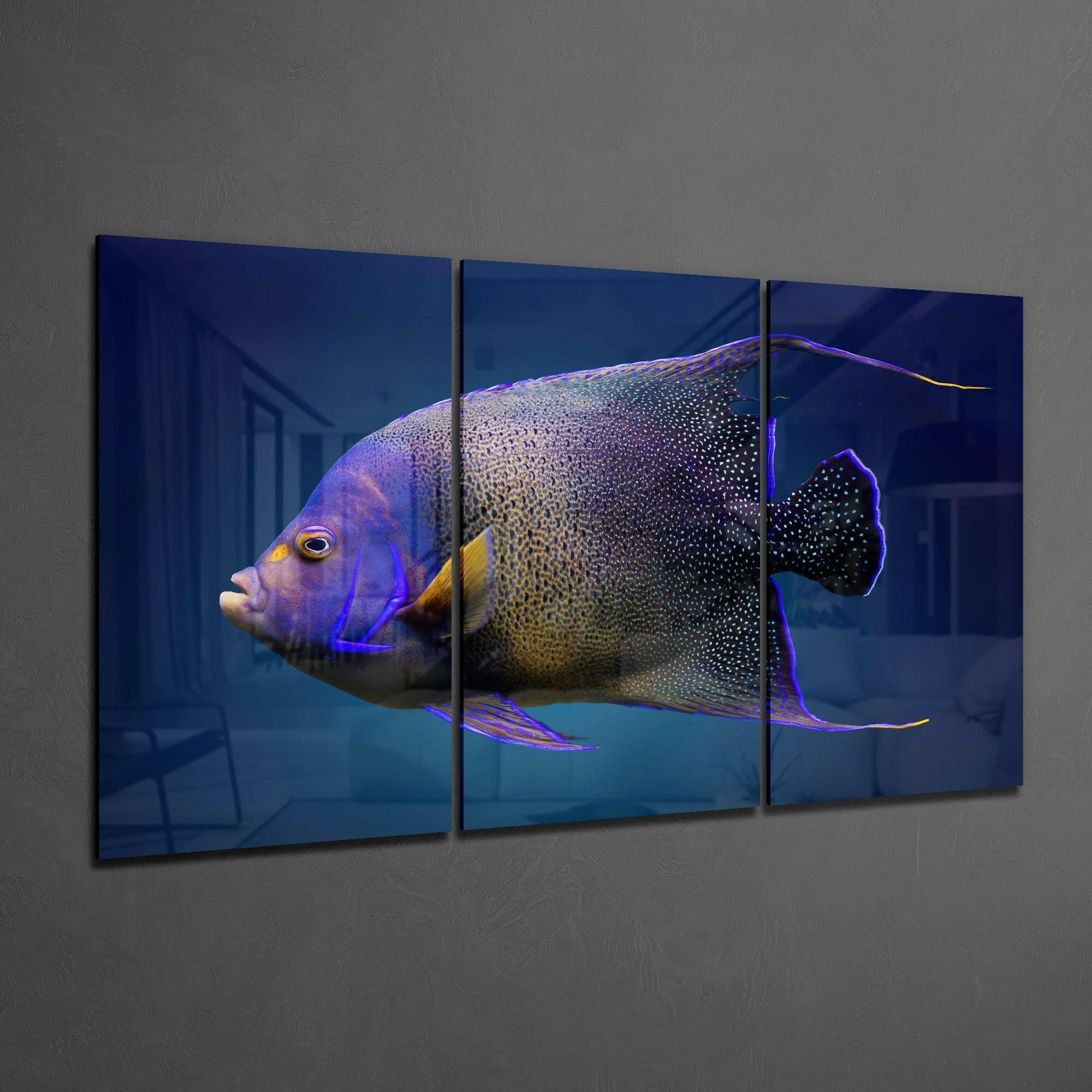 Queen Angel Fish Glass Art