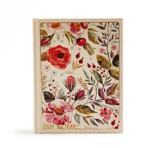 CSB Notetaking Bible, Floral Cloth-Over-Board - Hardcover