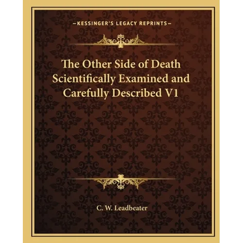 The Other Side of Death Scientifically Examined and Carefully Described V1 - Paperback