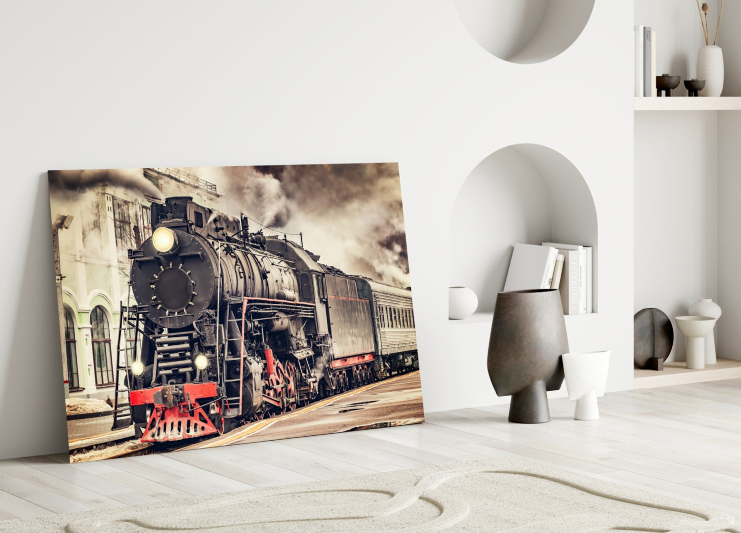 Train Glass Wall Art