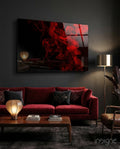 Red Smoke Glass Wall Art
