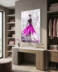 Woman (Pink) Glass Wall Art