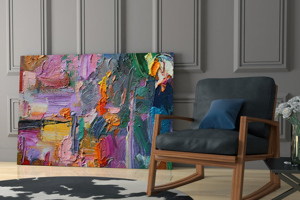 Abstract Glass Wall Art