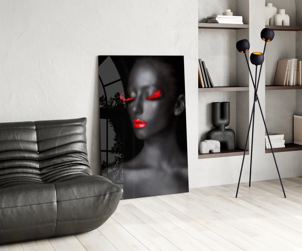Woman Portrait 7 Glass Wall Art
