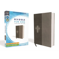 Niv, Bible for Kids, Leathersoft, Gray, Red Letter, Comfort Print: Thinline Edition - Leather