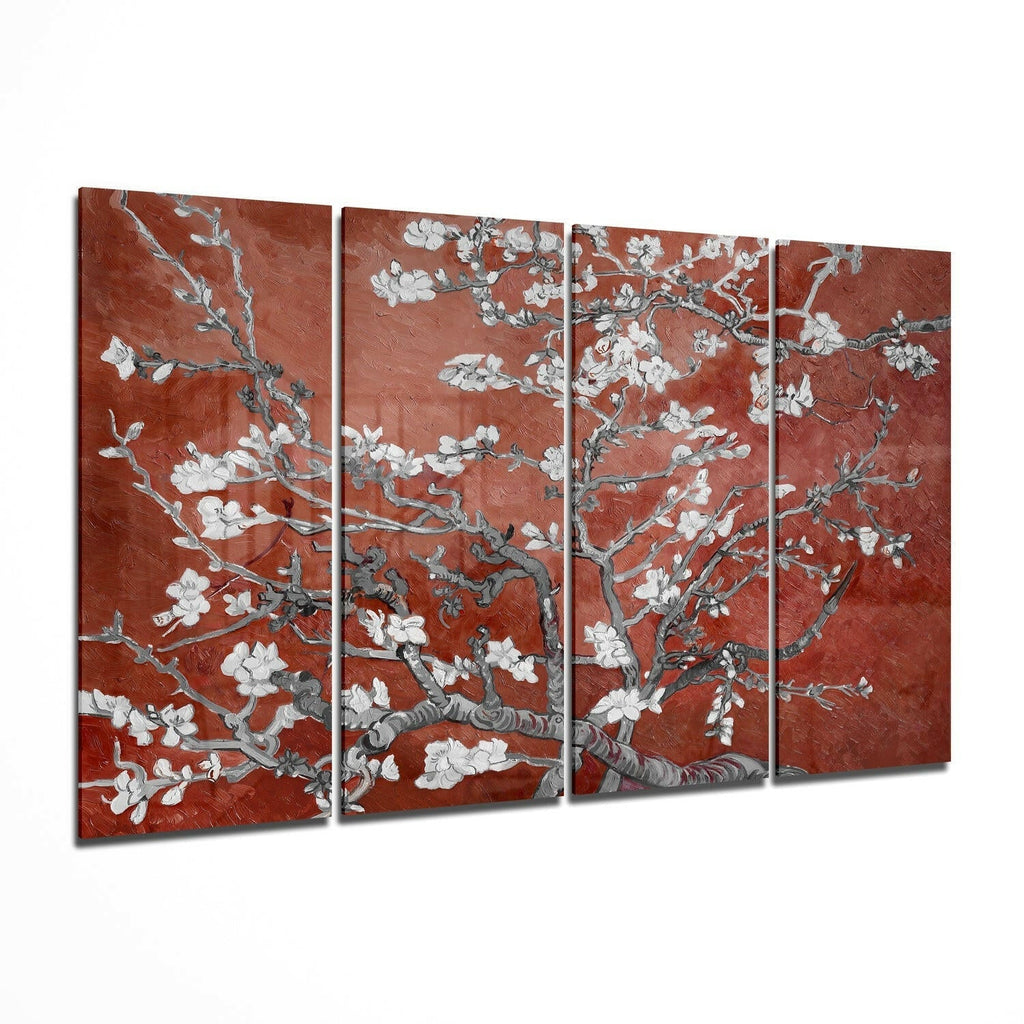 Sakura 4 Pieces Mega Glass Wall Art (59"x36")