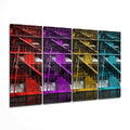Stairs 4 Pieces Mega Glass Wall Art (59"x36")
