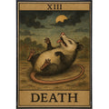 Possum Playing Death Tarot Original Poster Print