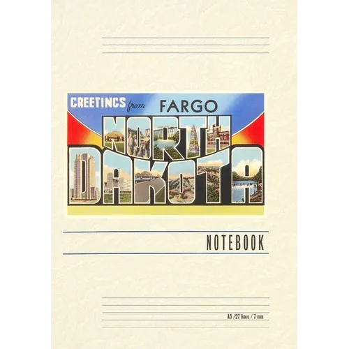 Vintage Lined Notebook Greetings from Fargo, North Dakota - Paperback