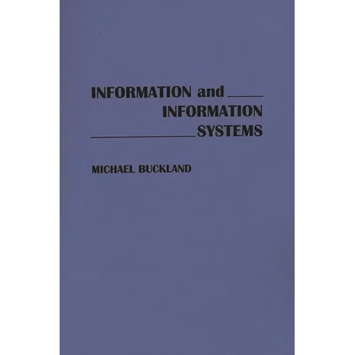 Information and Information Systems - Paperback