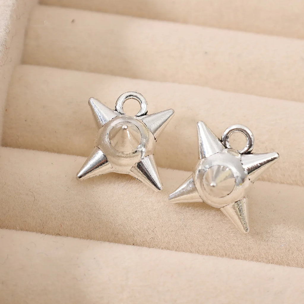 Punk Rock Aesthetic Spike Morning Star Rivet Dangle Charms Jewelry Making Gothic Spiky Ball Pendant Charms DIY Jewelry Findings