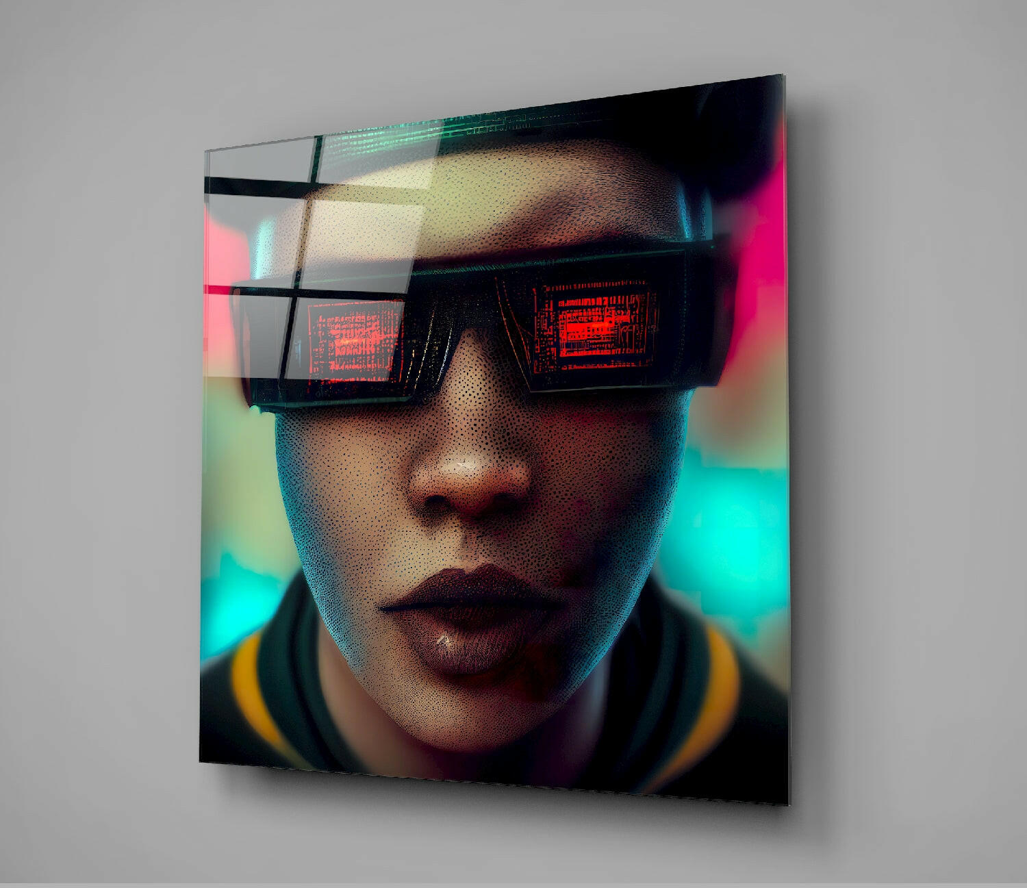 Virtual Life Glass Wall Art  || Designer Collection