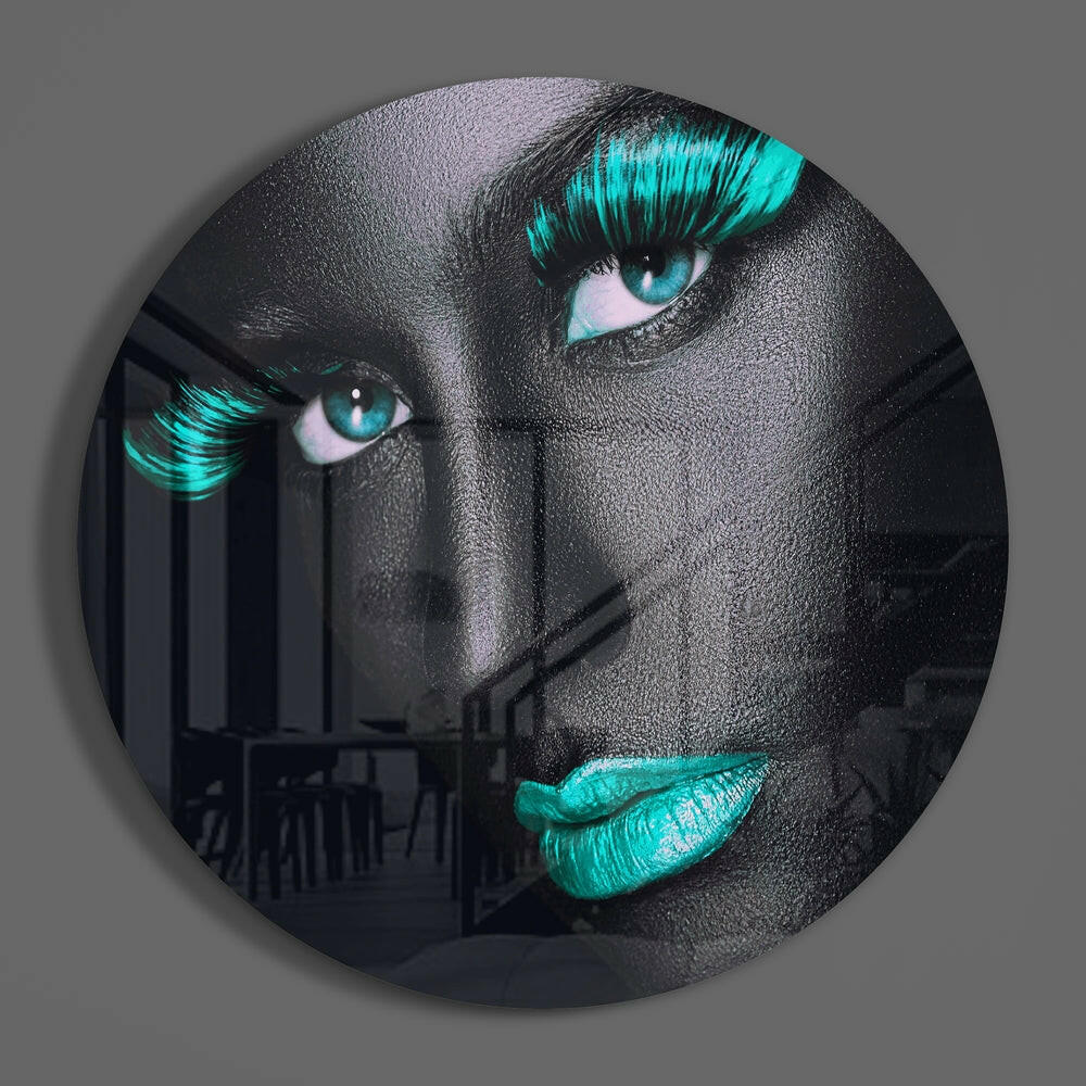 Colored Eyes Glass Wall Art