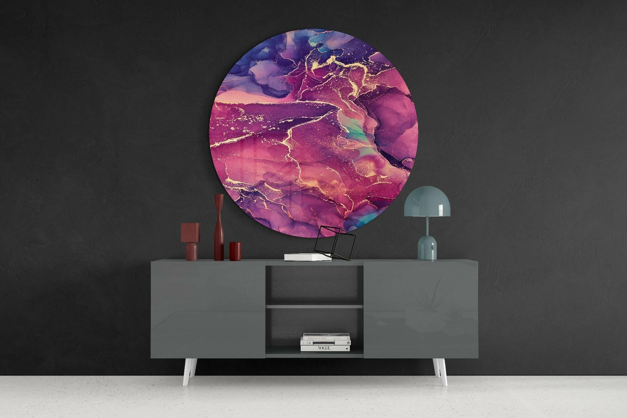 Abstract Flow Glass Wall Art