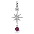 February Amethyst Birthstone Charm - Star