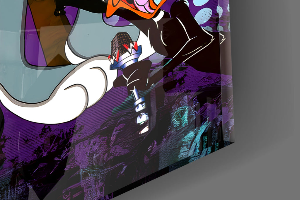Bugs and Lola: The Graffiti Dance of Love Glass Wall Art || Designer Collection