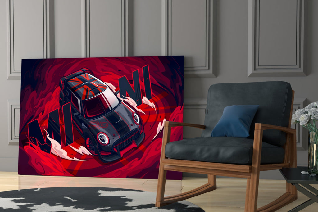 MINI Vortex of Speed Glass Wall Art || Designer Collection