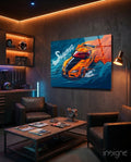Supra Blazing Speed Glass Wall Art || Designer Collection