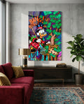 Scrooge's Cash Harvest Glass Wall Art || Designer Collection