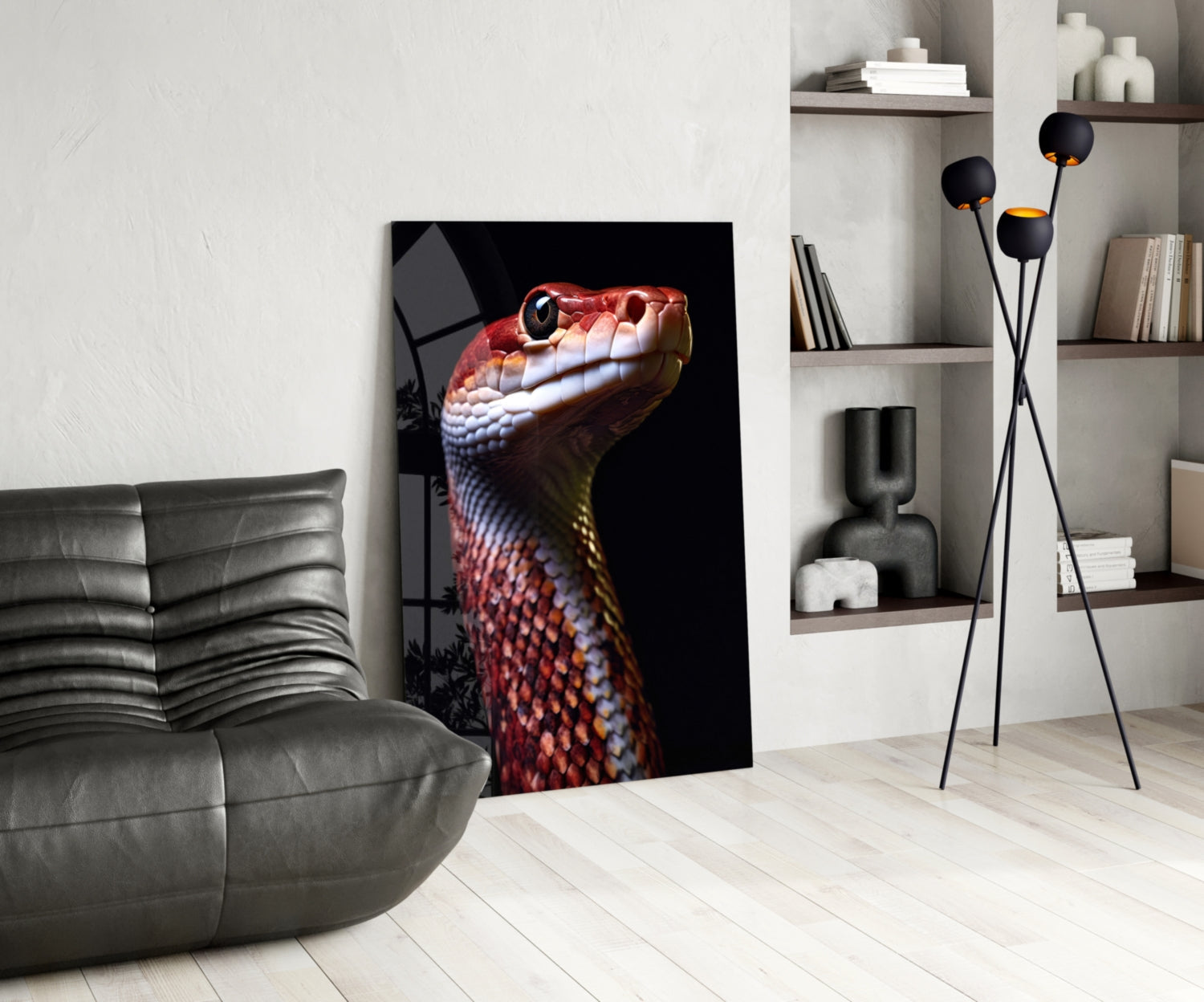 Eyes of the Fiery Serpent Glass Wall Art || Designer Collection