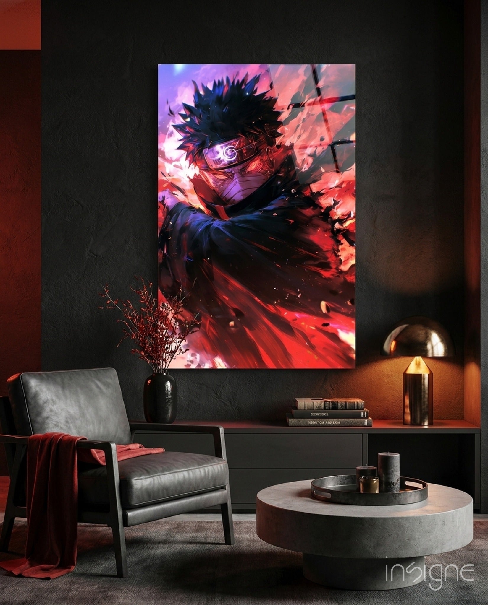 Obito: Rage of the Sharingan Glass Wall Art || Designer Collection