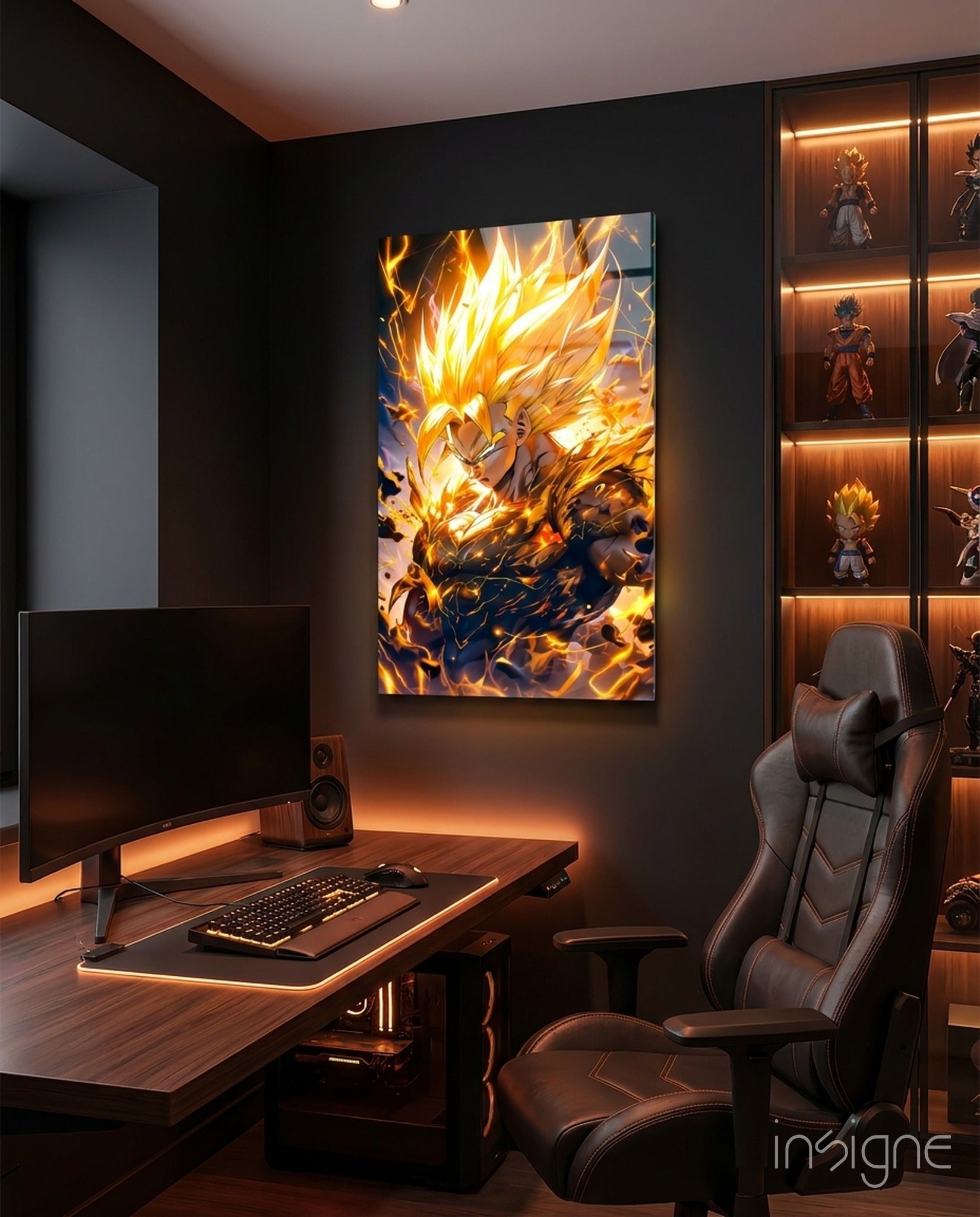 Super Saiyan Gohan Glass Wall Art || Designer Collection