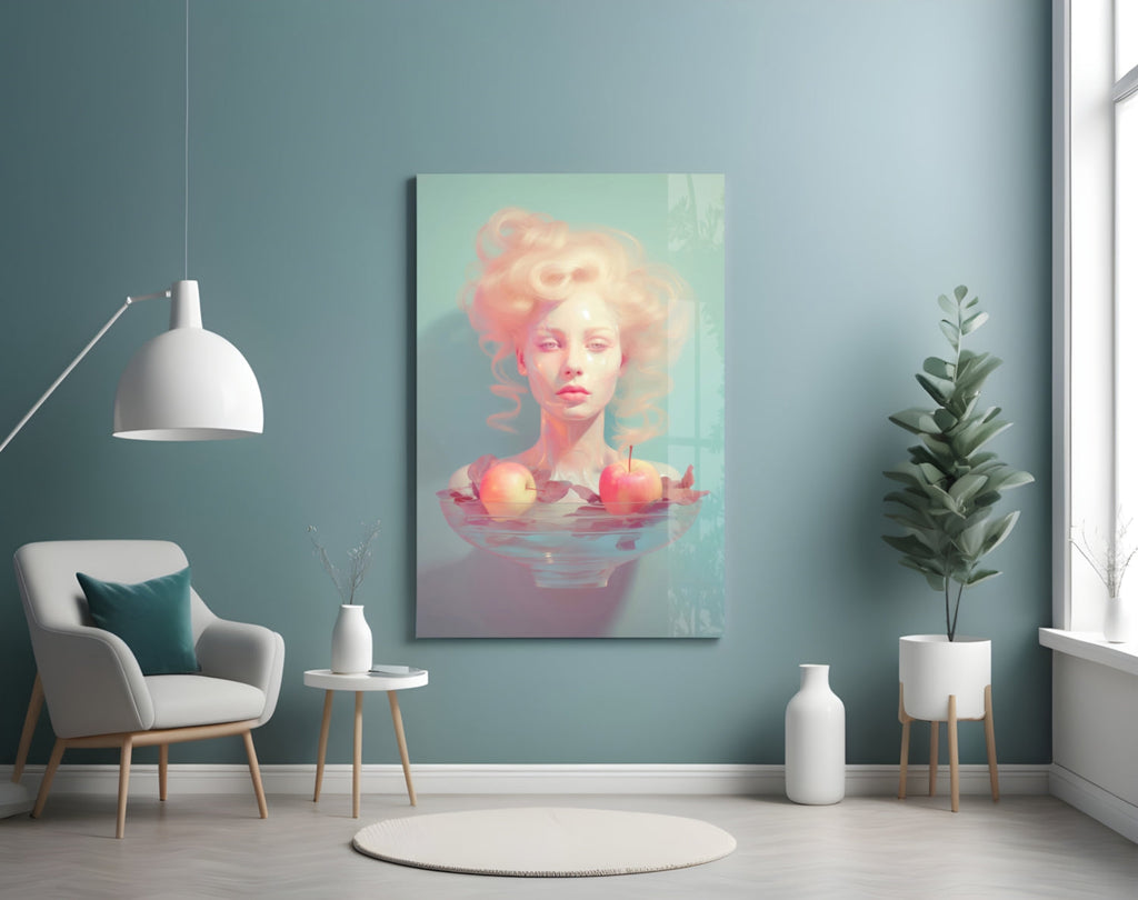 Apple Tranquility Glass Wall Art || Designer Collection