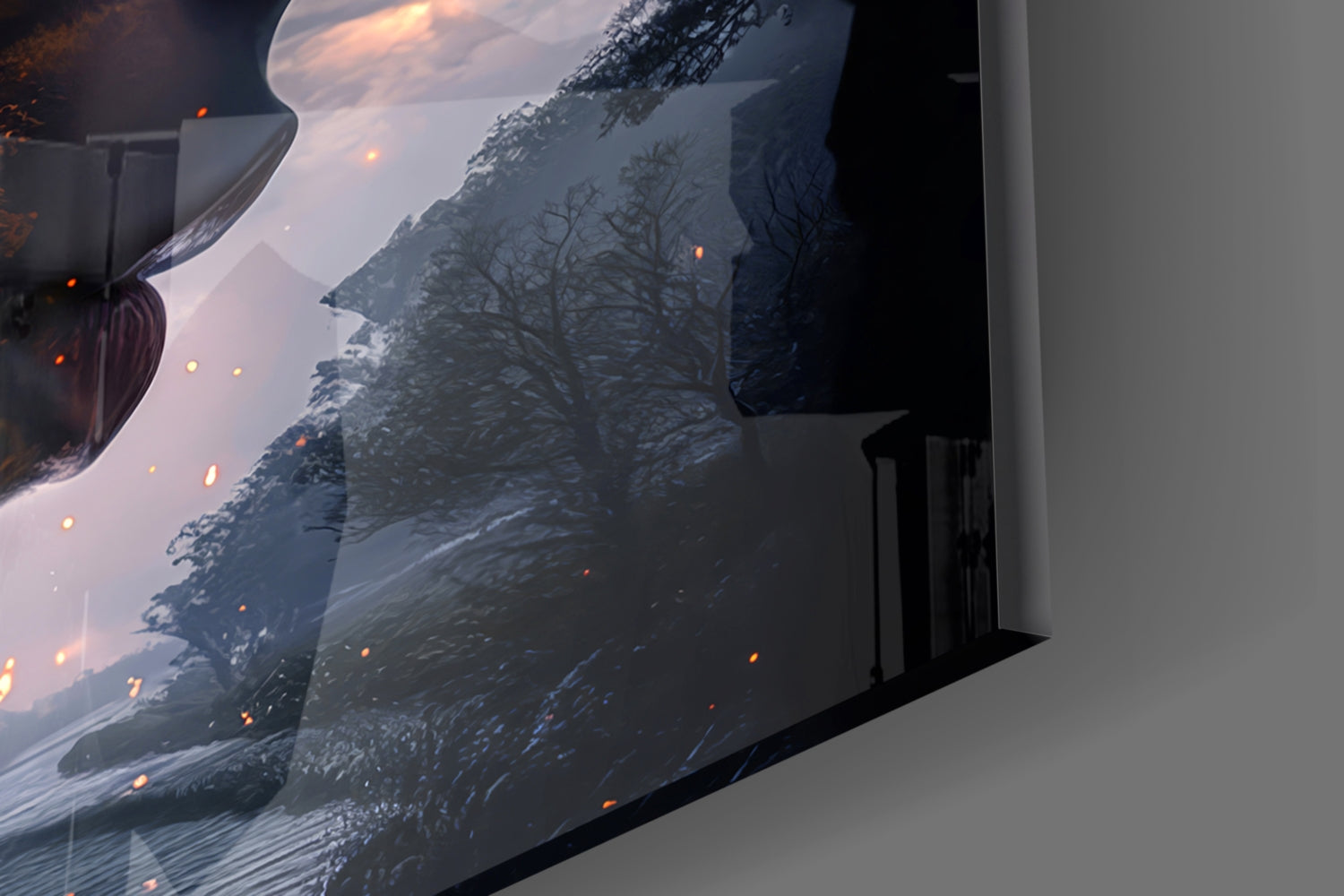 The Fire Within Glass Wall Art || Designer Collection