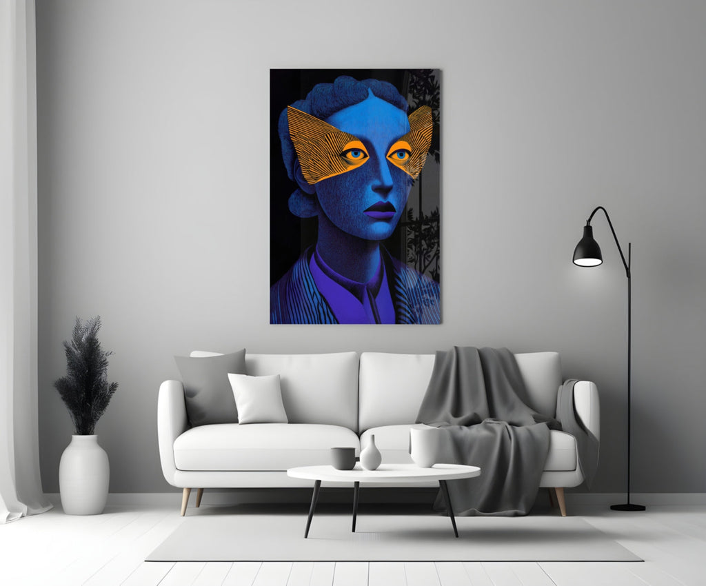Striped Look Glass Wall Art || Designer Collection