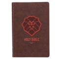 KJV Kids Bible, 40 Pages Full Color Study Helps, Presentation Page, Ribbon Marker, Holy Bible for Children Ages 8-12, Lion Emblem Faux Leather Flexibl - Leather