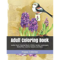 Adult Coloring Book: Jumbo Giant Coloring Book of Birds, Garden Landscapes, Butterflies, Country Seasons and More - Paperback