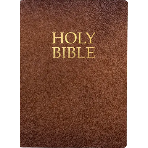 Kjver Holy Bible, Large Print, Acorn Bonded Leather, Thumb Index - Leather