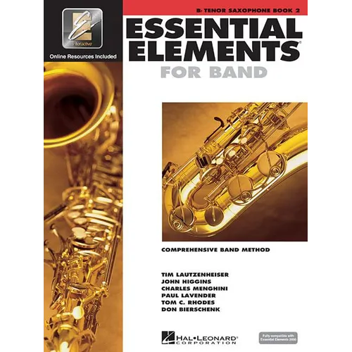 Essential Elements for Band BB Tenor Saxophone Book 2 Beginner Saxophone Method with Eei Online Resources - Paperback