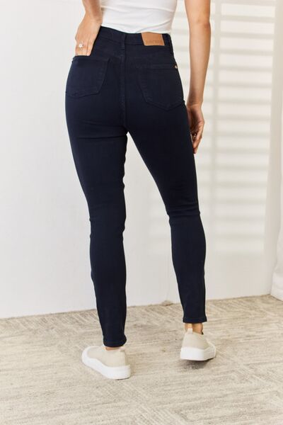 Judy Blue Clara Garment Dyed Tummy Control Blue Denim Skinny Jeans